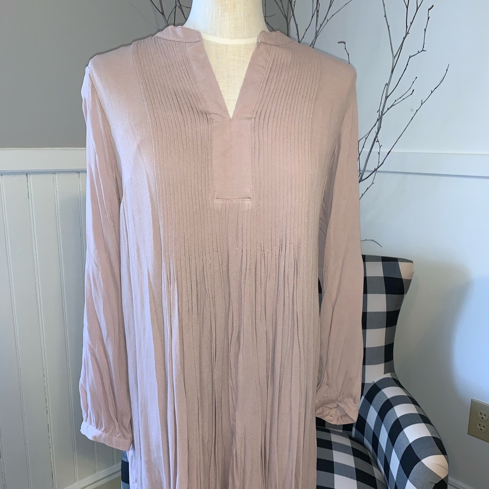Long Sleeved Pink Dress